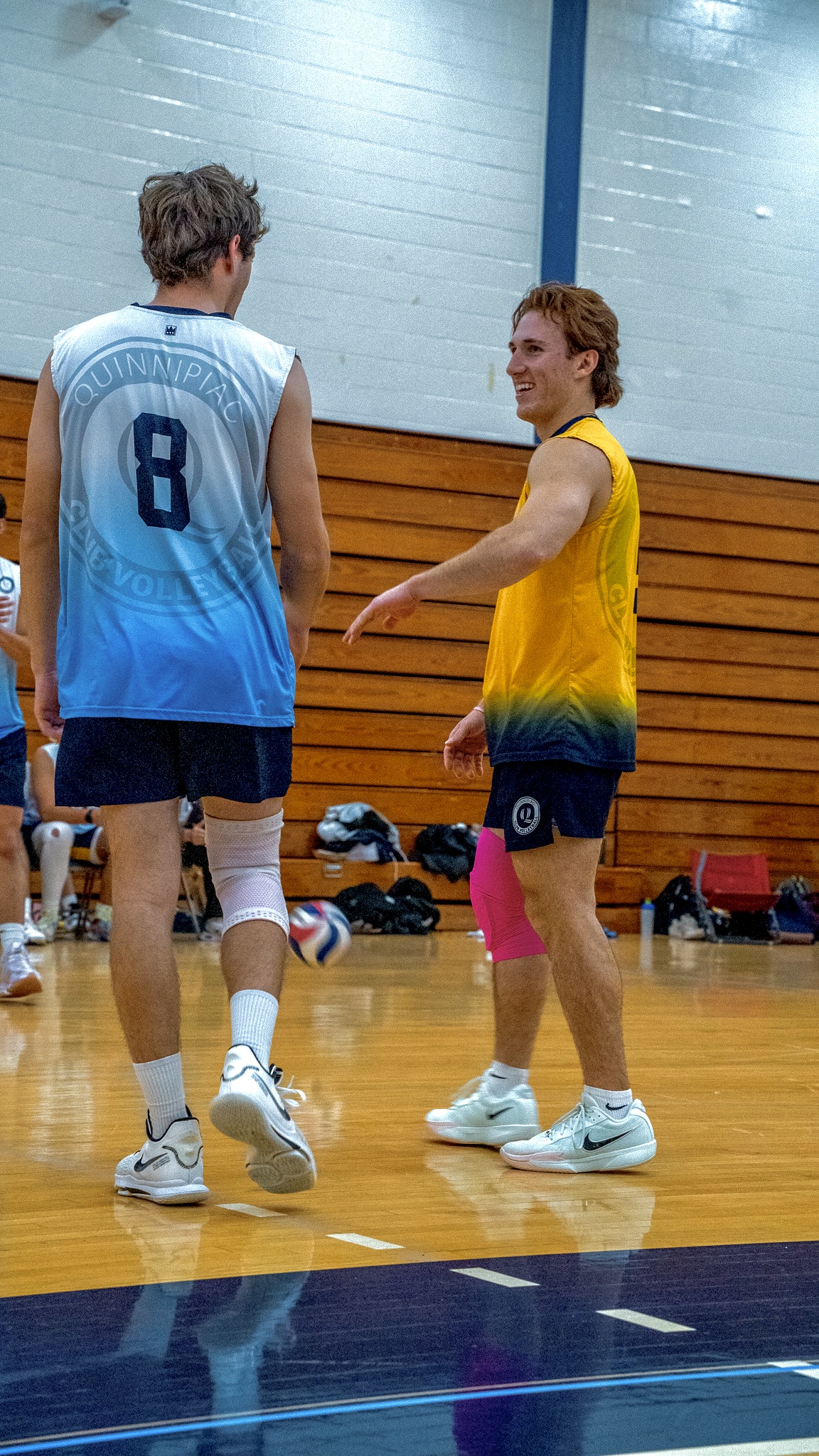 Adam talking on court