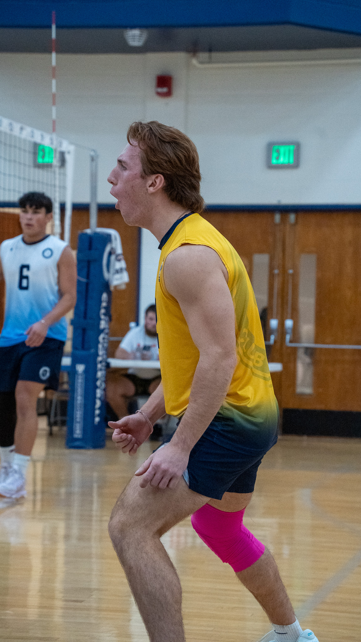 Adam ready near the net